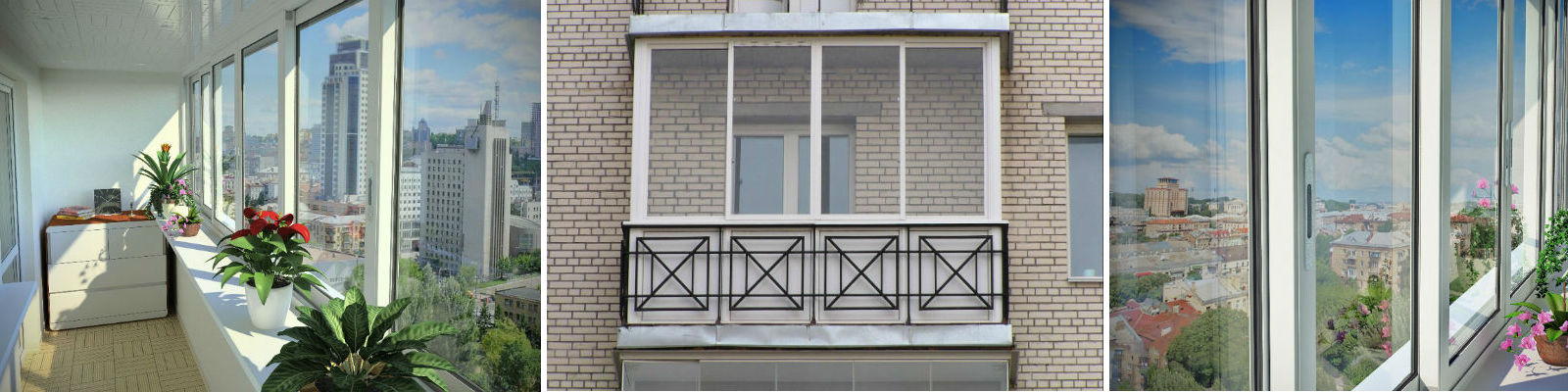 Остекление балконов окнами ПВХ